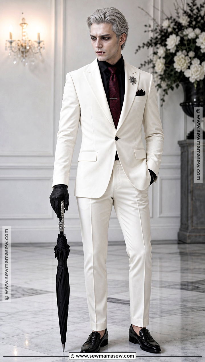 White Suit Vampire Costume - 30 Vampire Halloween Costume Ideas for Men