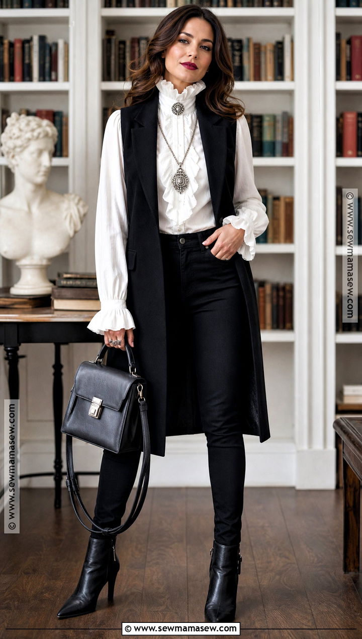 White Victorian Blouse Vampire Outfit - 30 vampire style outfits