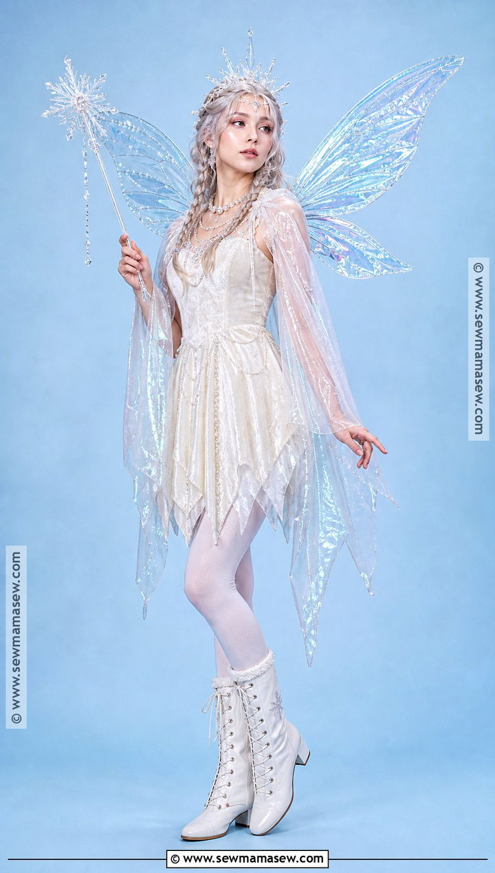 White Winter Fairy Costume - 35 fairy costume ideas for women