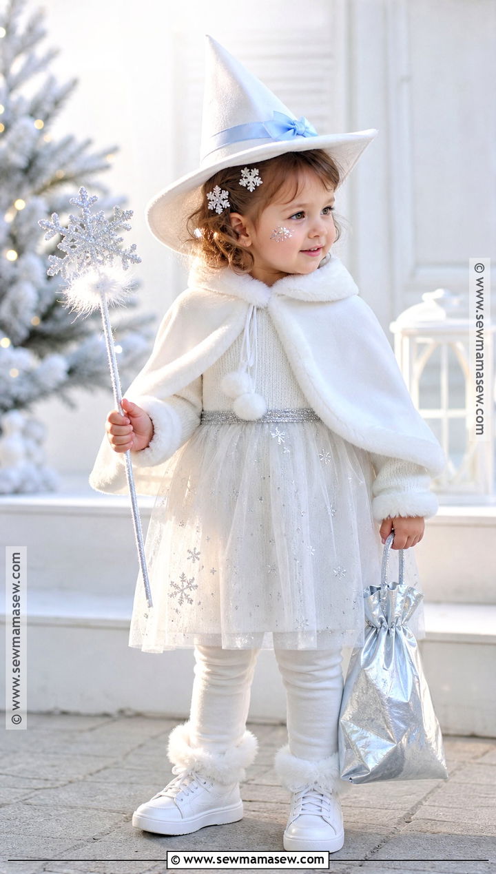 White Winter Toddler Witch Costume - 30 toddler witch costumes