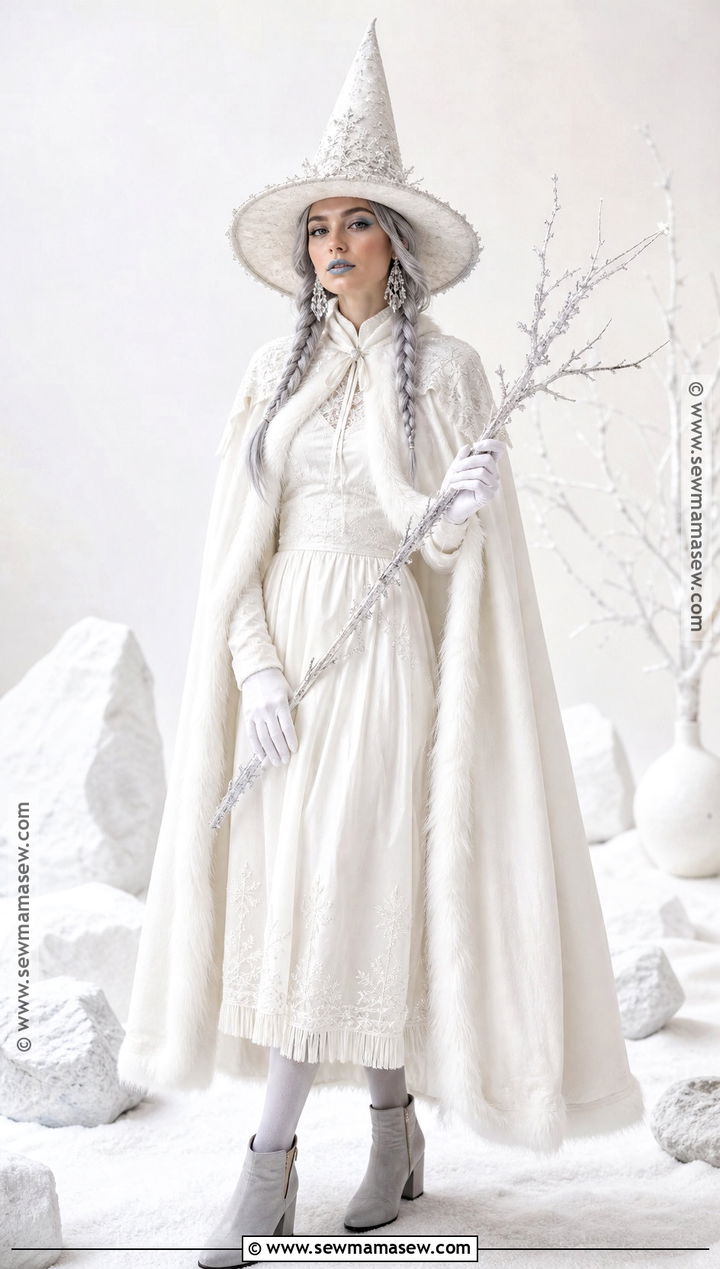 White Winter Witch Costume - 45 witch halloween costume ideas