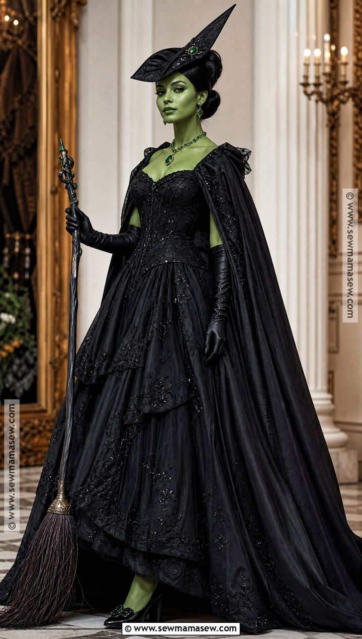 Wicked Witch Costume With Black Ball Gown - 30 bad witch wizard of oz costume ideas