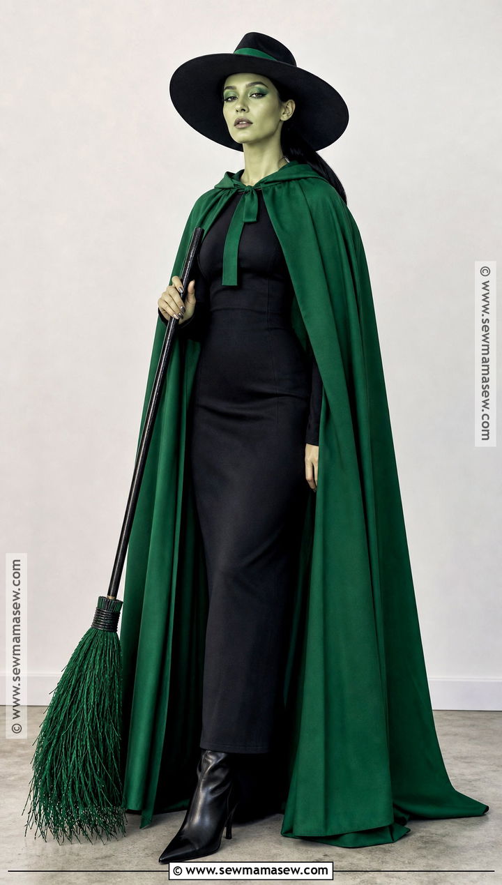 Wicked Witch Costume With Green Cape - 30 bad witch wizard of oz costume ideas
