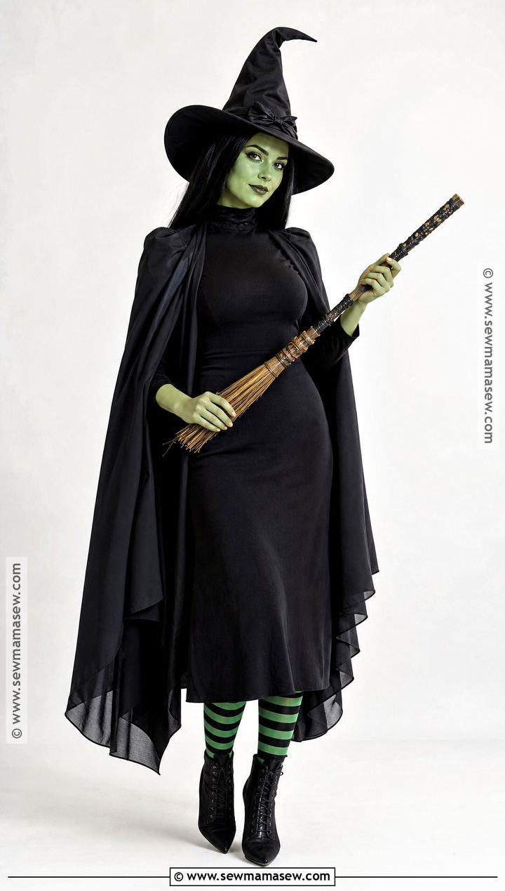 Wicked Witch Costume With Green Makeup - 30 the wizard of oz costumes
