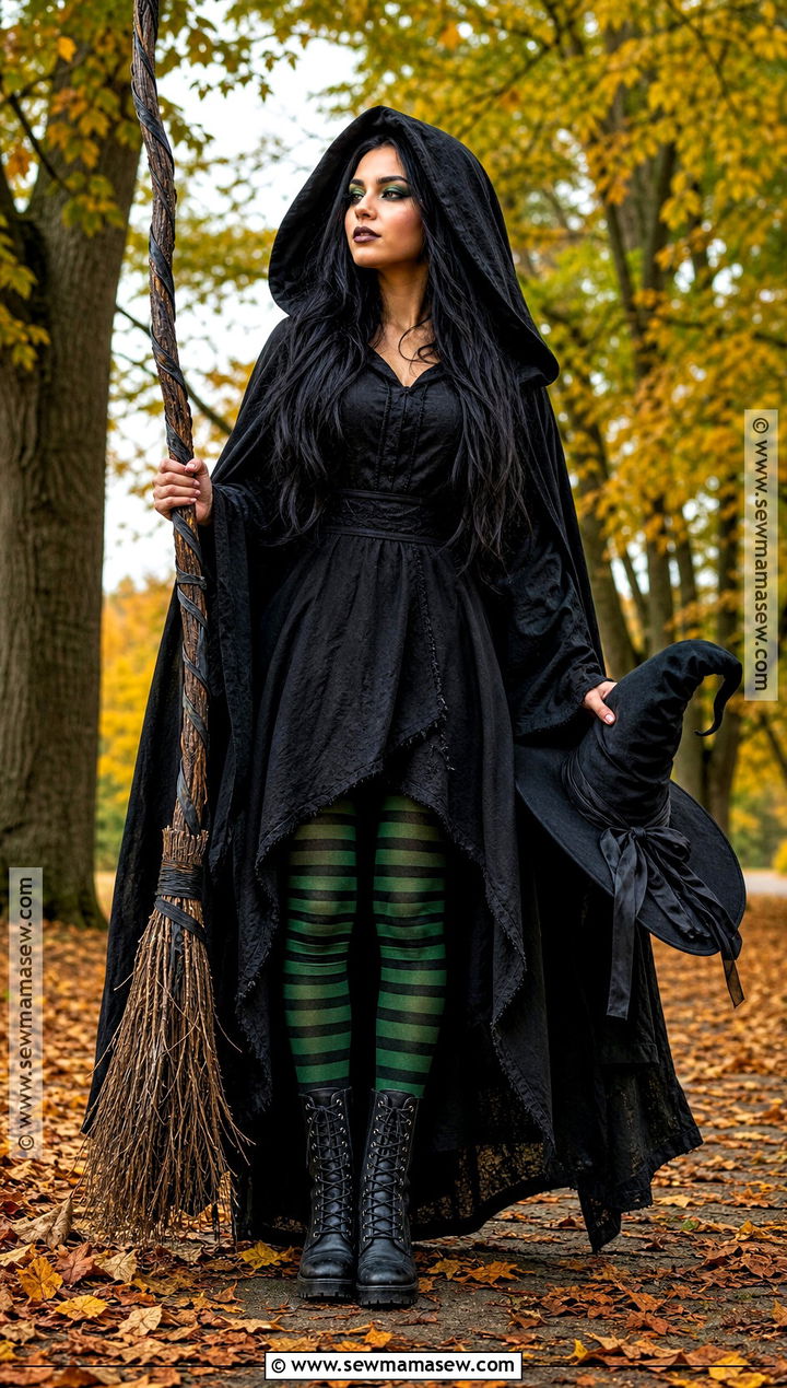 Wicked Witch Costume With Hooded Cloak - 30 bad witch wizard of oz costume ideas