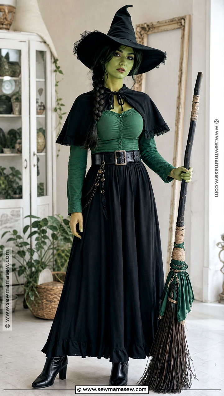 Wicked Witch Costume With Maxi Skirt - 30 bad witch wizard of oz costume ideas