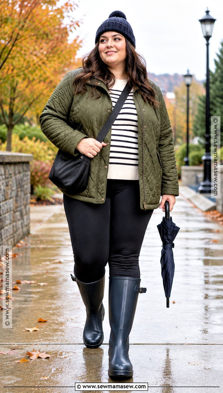 Wide Calf Rain Boots With Quilted Jacket - 15 fall boots wide calf