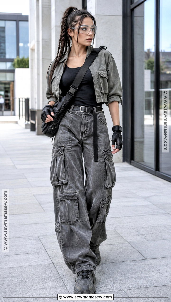 Wide Leg Cargo Apocalypse Outfit - 30 Zombie Apocalypse Aesthetic Outfits
