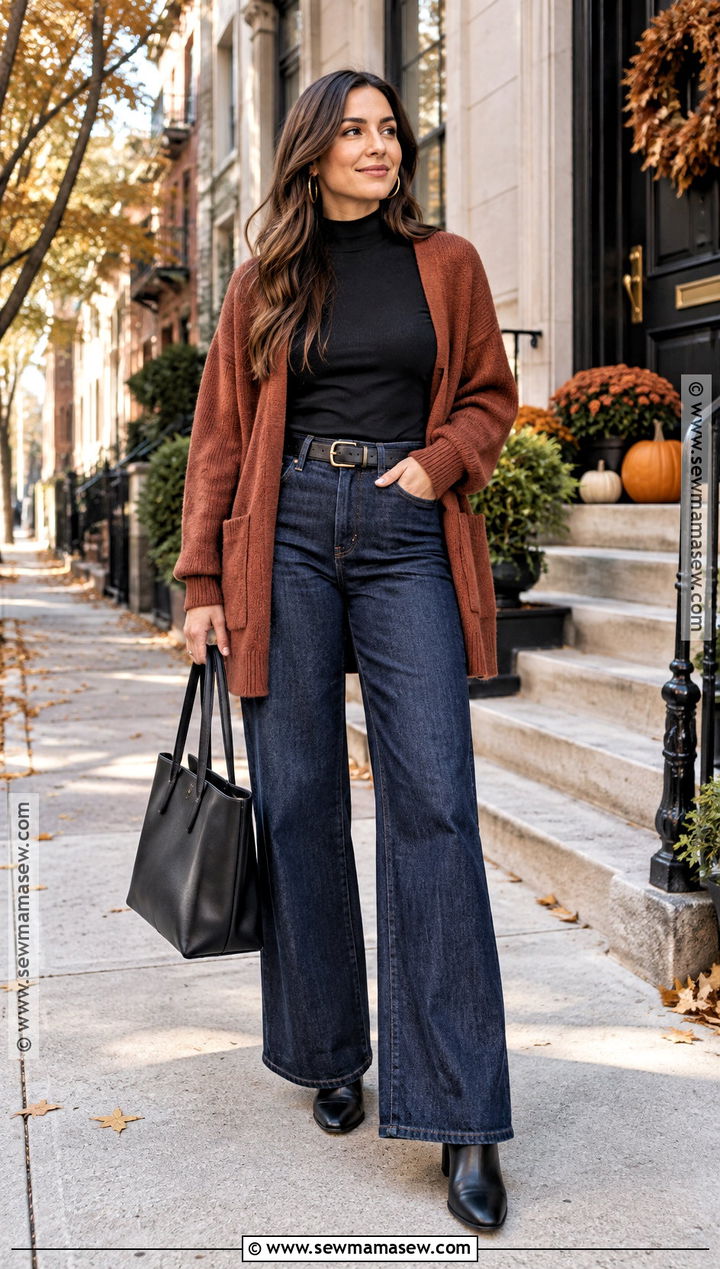 Wide Leg Jeans Friendsgiving Outfit - 15 outfits for friendsgiving