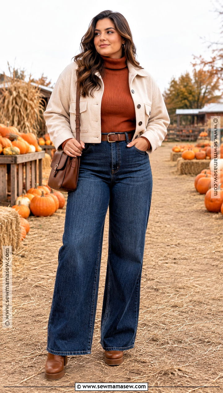Wide Leg Jeans Pumpkin Farm Outfit - 25 pumpkin farm outfit ideas