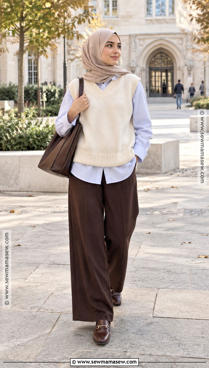 Wide Leg Pants Fall Hijab Outfit - 15 fall hijab style ideas