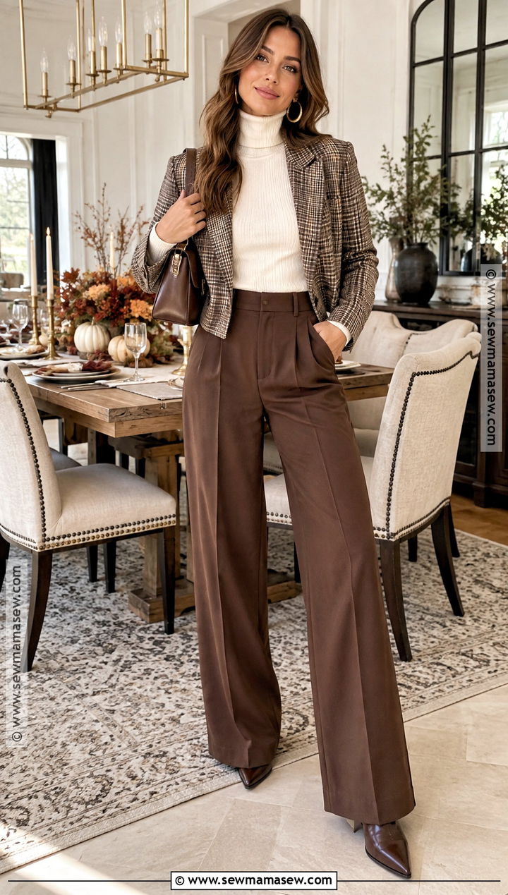 Wide Leg Pants Thanksgiving Outfit - 15 Thanksgiving Pants Outfit