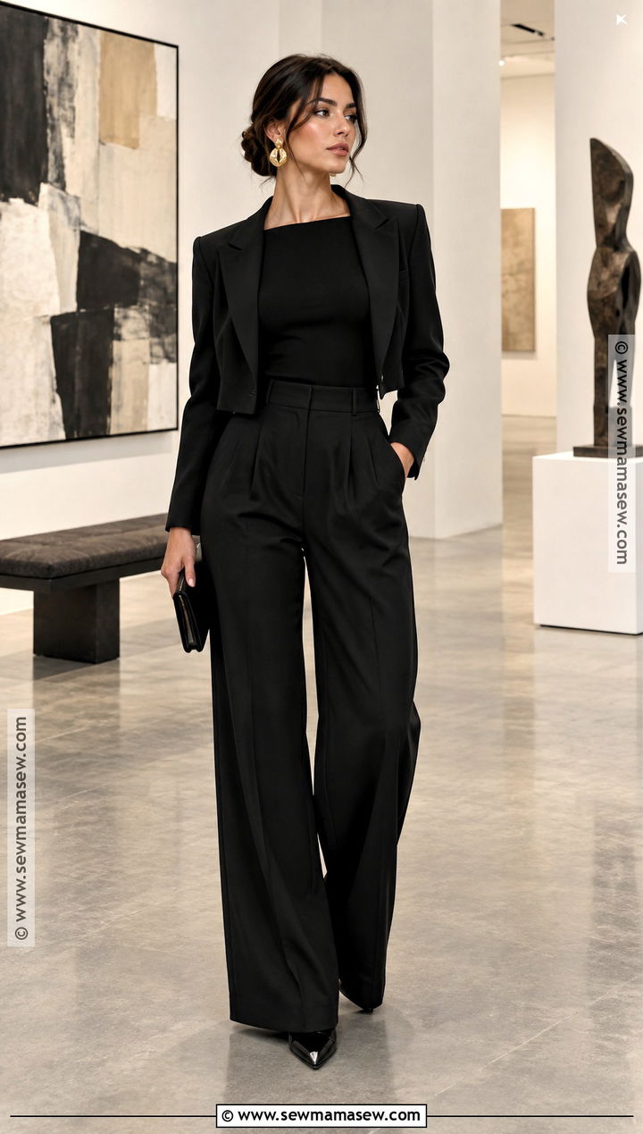 Wide Leg Trousers And Bodysuit Fall Date Night Outfit - 20 date night fall outfits classy