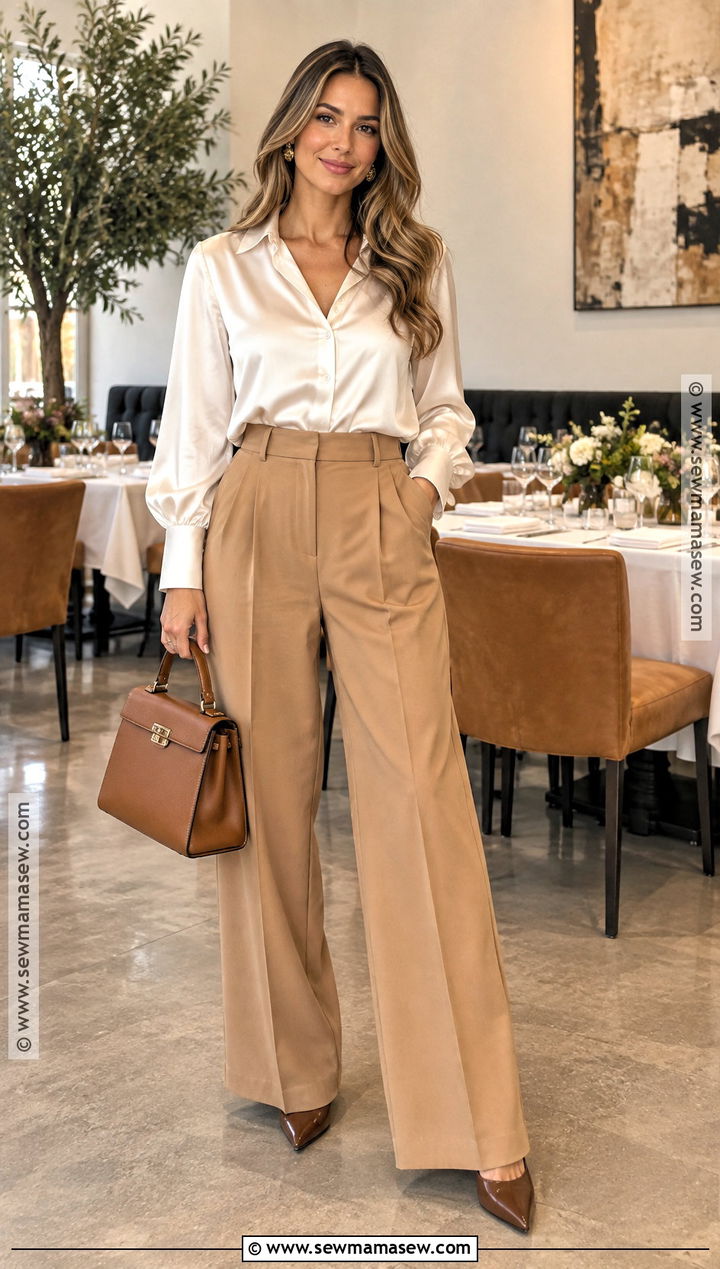Wide Leg Trousers Fall Baby Shower Guest Outfit - 25 baby shower outfit for guest fall ideas