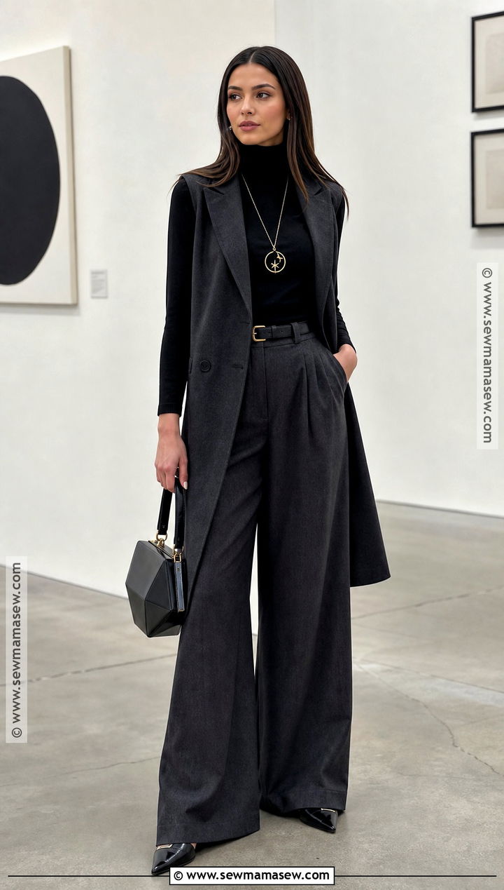 Wide Leg Trousers Witch Outfit - 30 Modern Witch Outfit Aesthetic Ideas