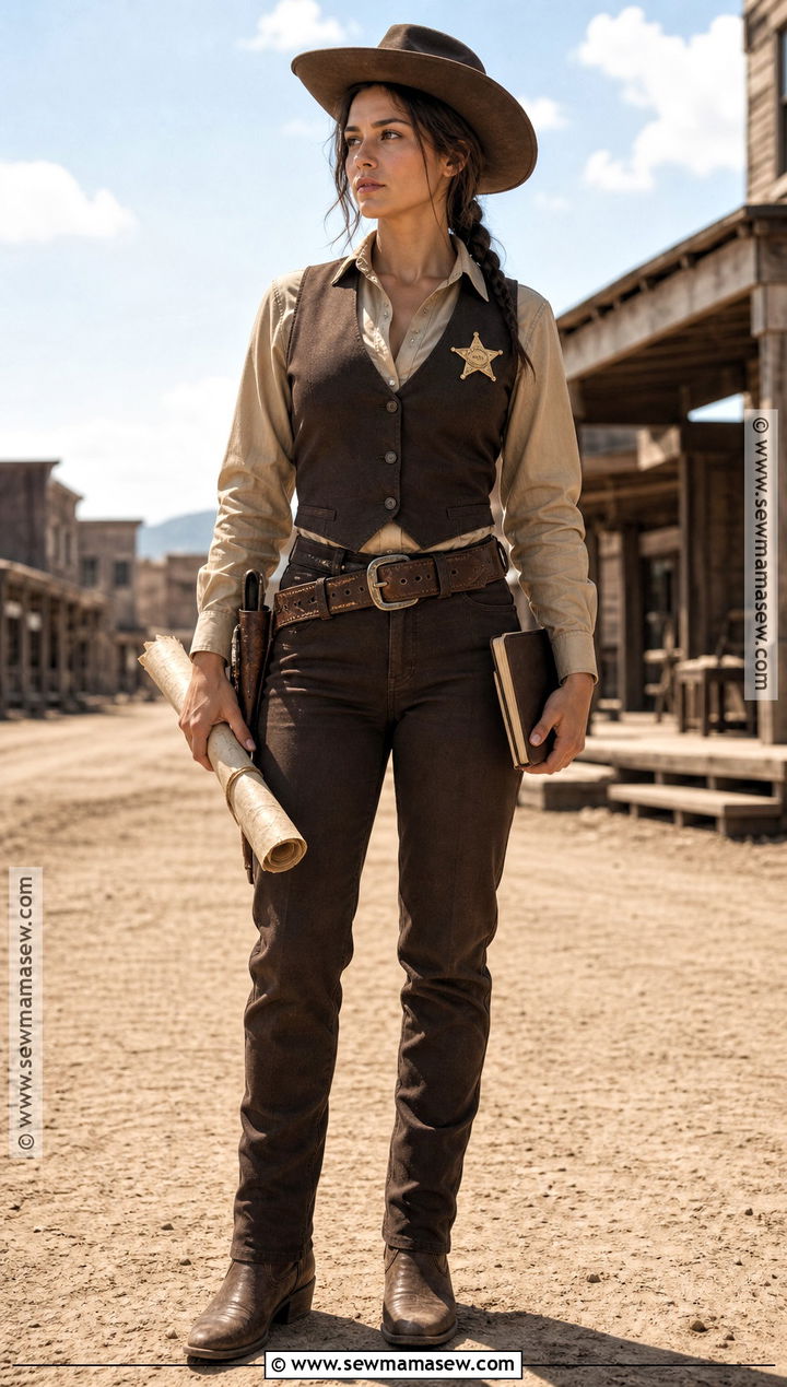 Wild West Sheriff Costume With Star Badge - 30 wild west costume ideas for women