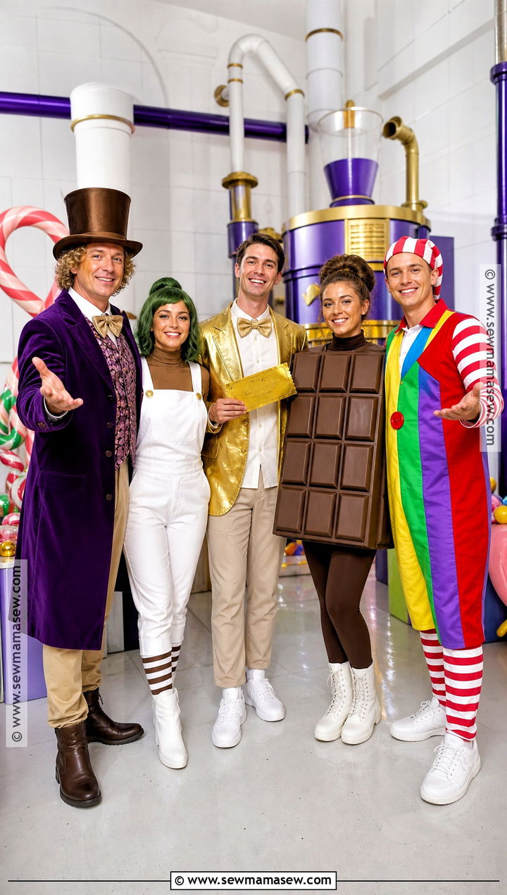 Willy Wonka Candy Group Costume - 35 halloween costumes 5 people