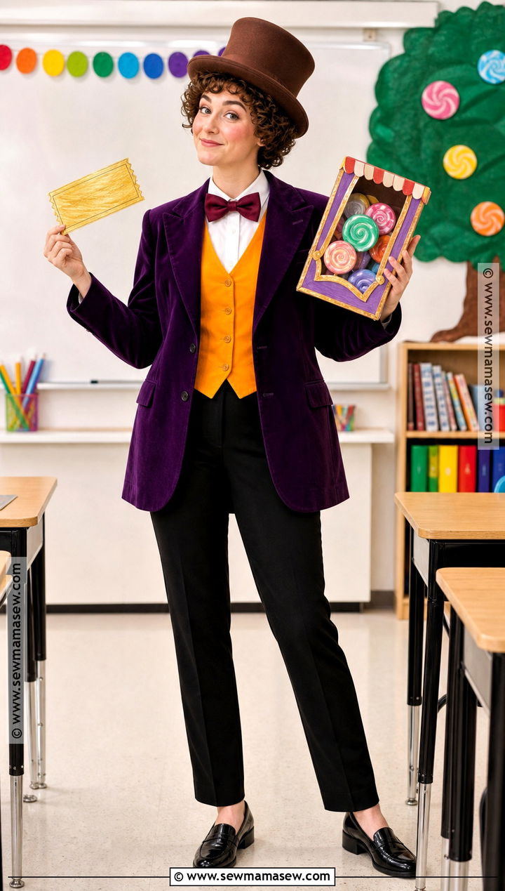 Willy Wonka Costume - 30 easy book character costumes for teachers