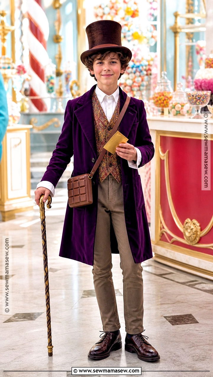 Willy Wonka Costume - 45 boy halloween costumes