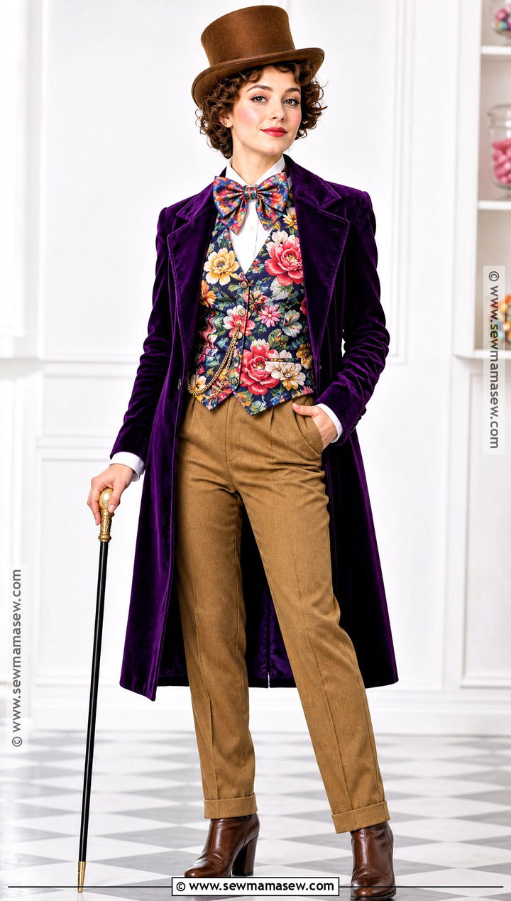 Willy Wonka Costume With Floral Vest - 35 Willy Wonka Costume Ideas for Women