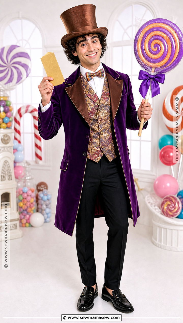 Willy Wonka Costume With Purple Coat - 30 book character dress up day ideas