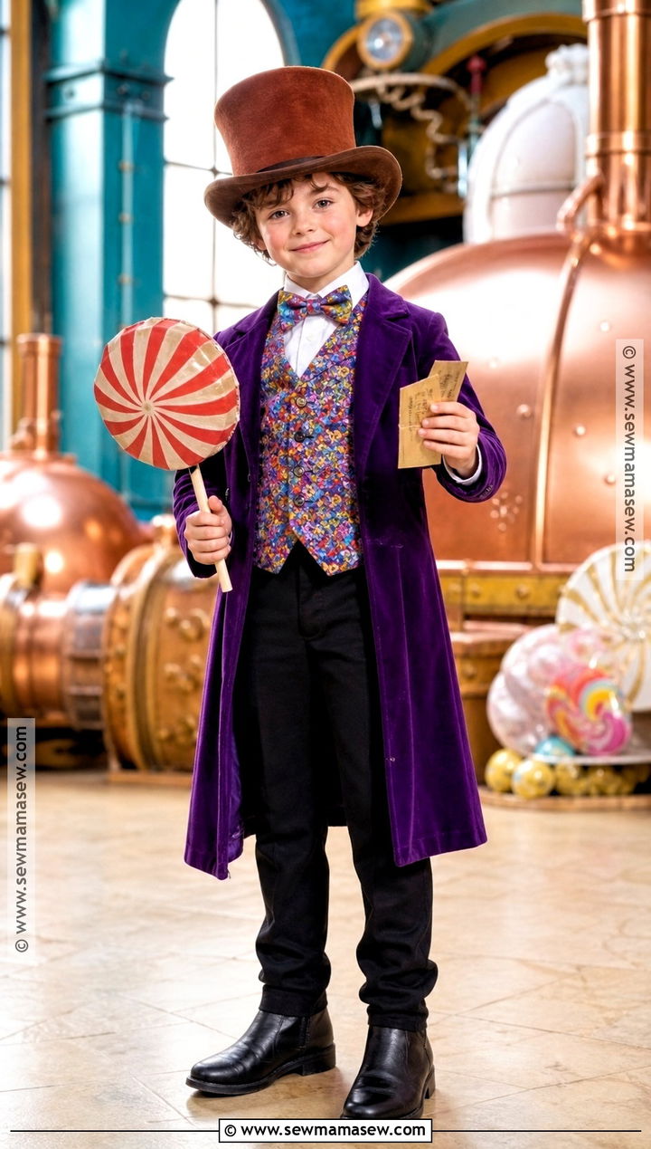 Willy Wonka Costume With Purple Coat - 40 book character costumes for kids