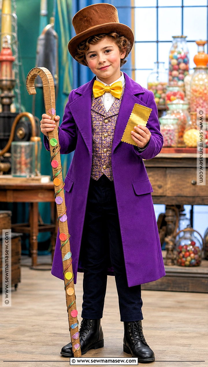 Willy Wonka Costume With Purple Coat - 30 easy book character costumes for kids