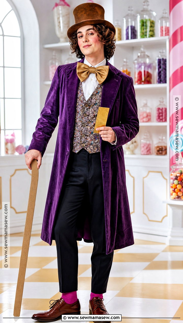 Willy Wonka Costume With Purple Coat - 35 book character dress up ideas