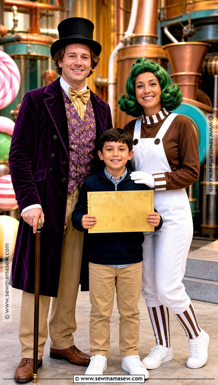 Willy Wonka Family Costume - 35 Family Of Three Halloween Costumes