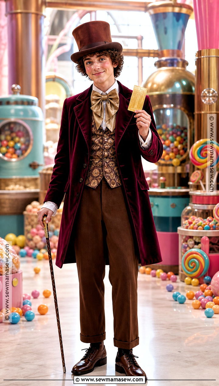 Willy Wonka Purple Coat Costume - 30 film costume ideas