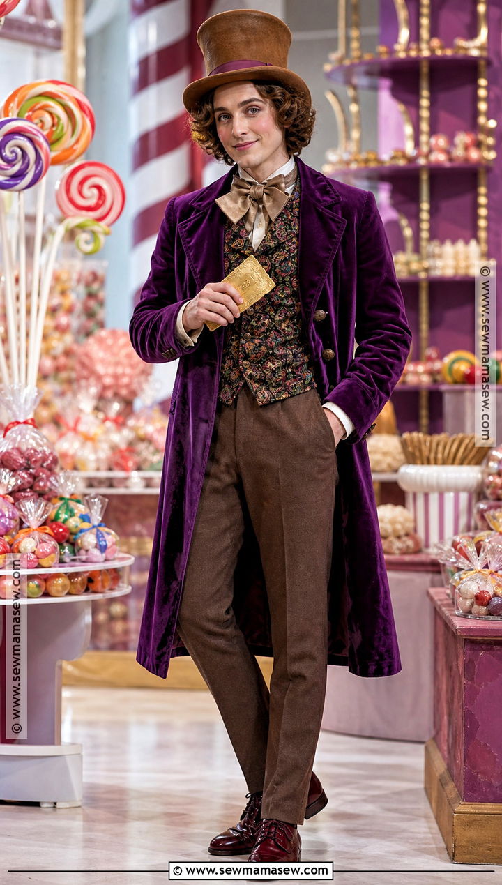 Willy Wonka Purple Coat Costume - 45 male halloween costumes