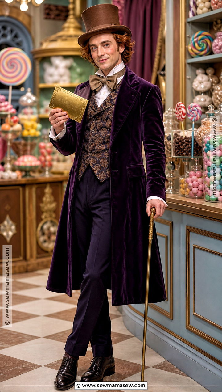Willy Wonka Purple Coat Costume - 30 Movie Costume Ideas