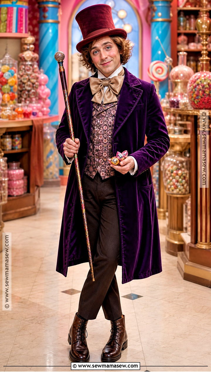 Willy Wonka Purple Coat Costume - 35 costumes for men