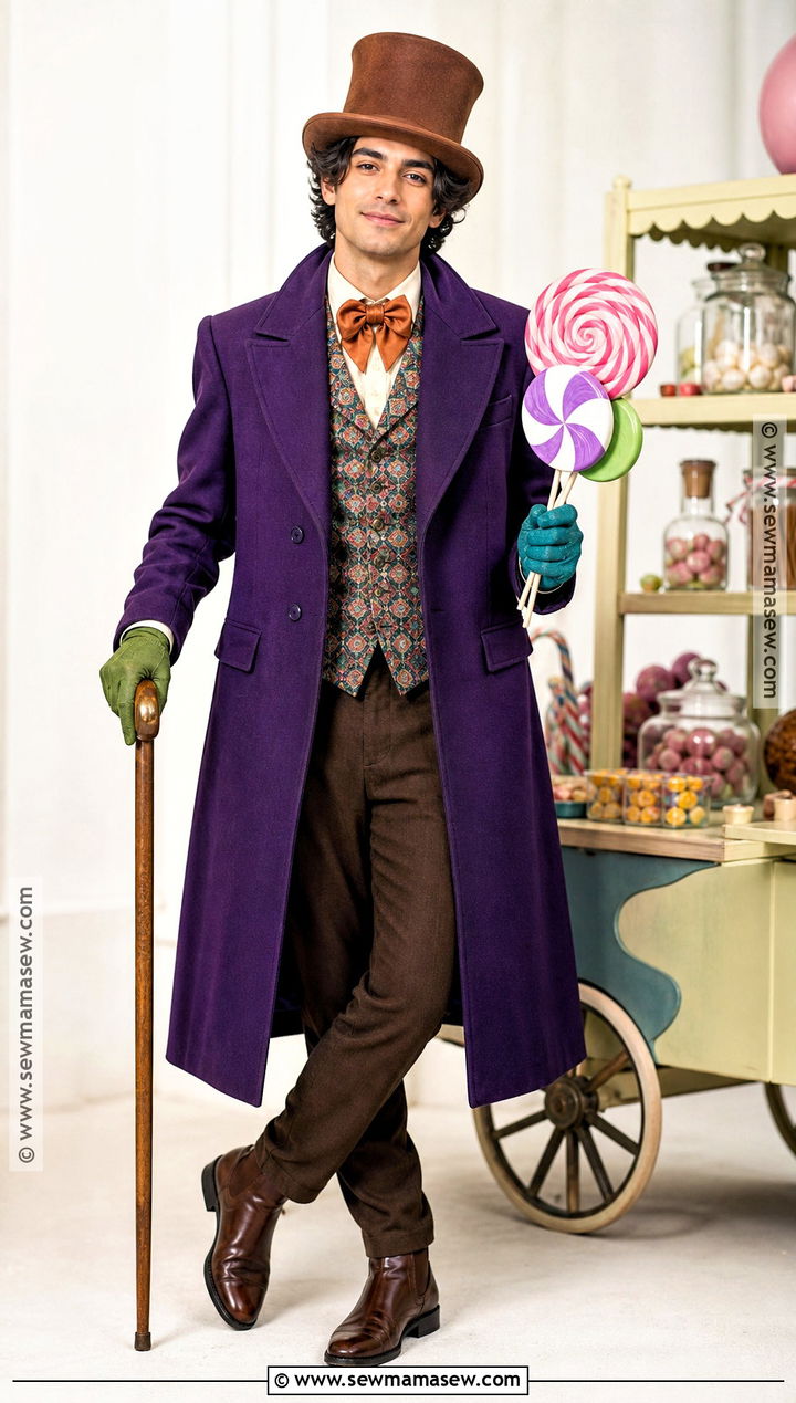 Willy Wonka Purple Coat Costume - 30 film character costumes