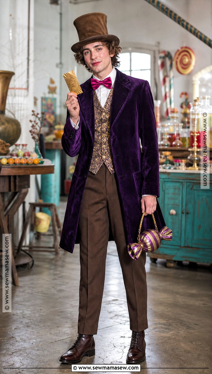 Willy Wonka Purple Coat Movie Costume - 45 movie character costumes