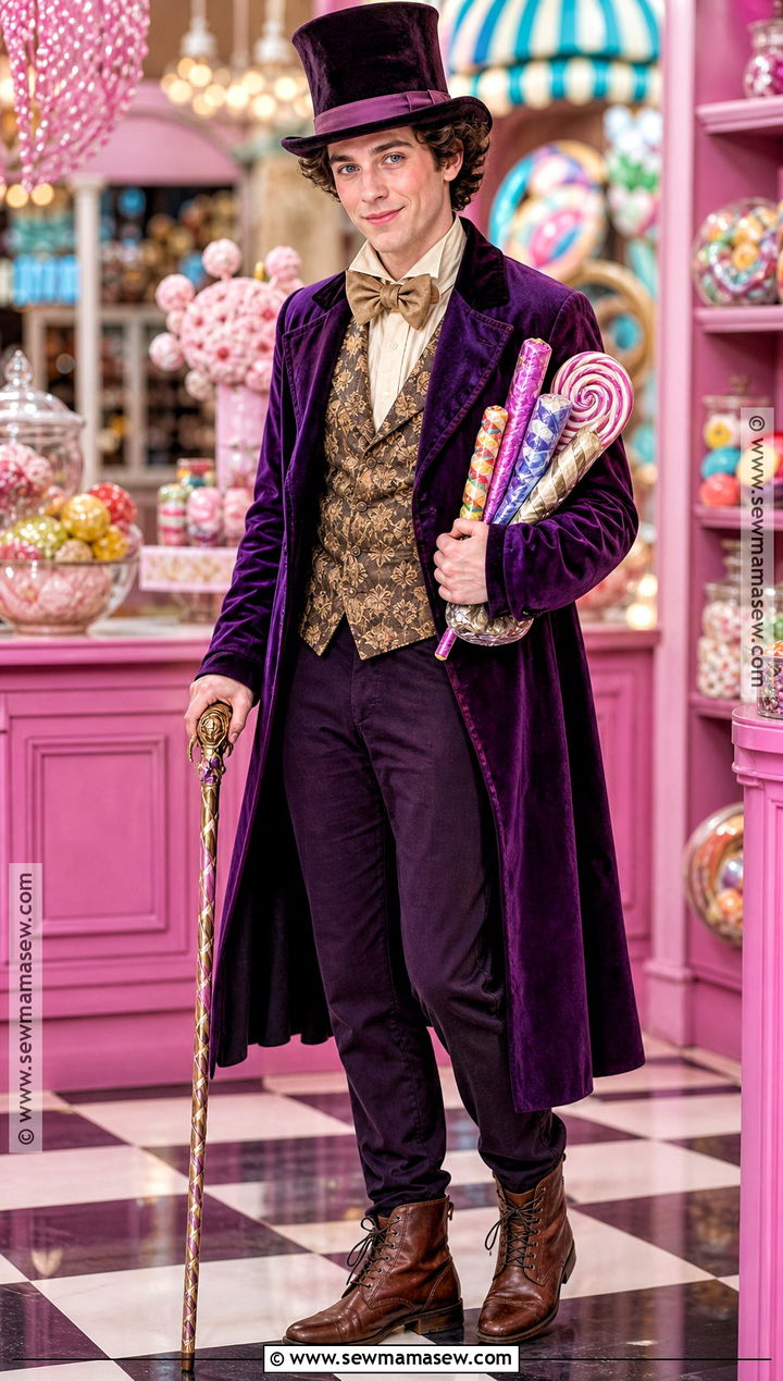 Willy Wonka Purple Coat Movie Costume - 30 halloween costumes movies