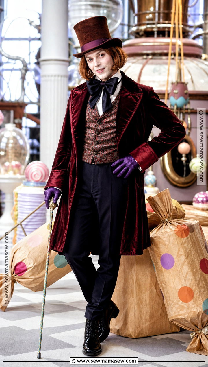 Willy Wonka Velvet Coat Costume - 35 tim burton halloween costumes