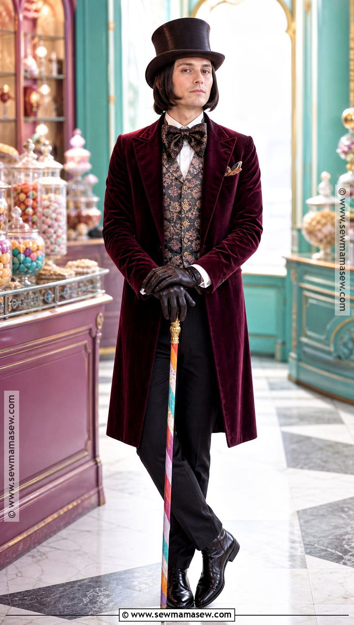 Willy Wonka Velvet Coat Costume - 30 Tim Burton Characters Costumes