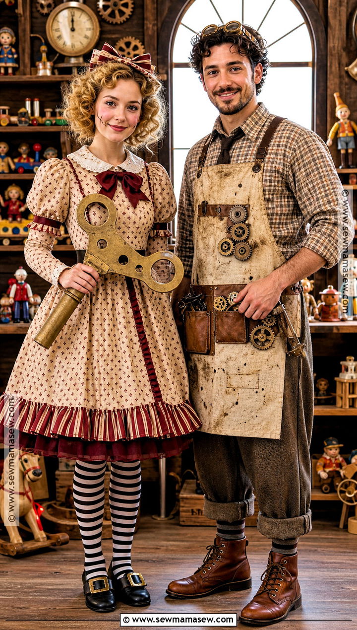 Wind Up Doll And Toy Maker Duo Costume - 40 duo halloween costumes unique