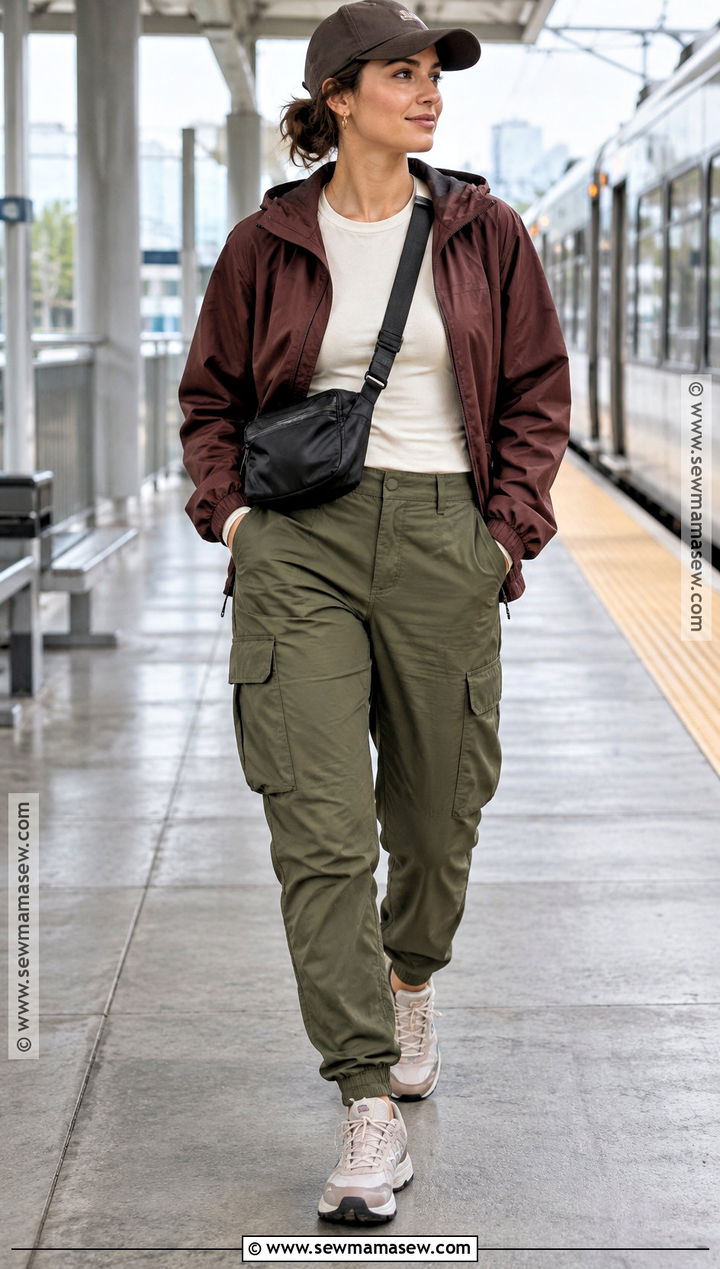 Windbreaker And Cargo Pants Fall Outfit - 25 fall outfit ideas for women