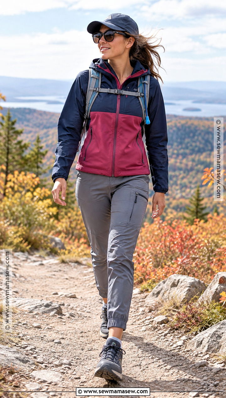 Windbreaker And Jogger Hiking Outfit - 20 Hiking Outfit Autumn Ideas for Women