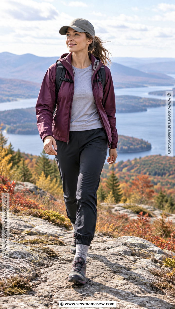 Windbreaker And Joggers Fall Hiking Outfit - 25 hiking outfit fall ideas