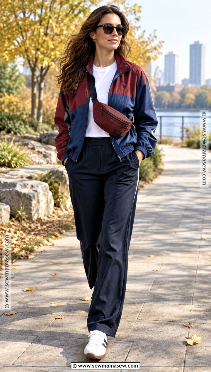 Windbreaker And Track Pants Fall Outfit - 30 casual fall outfits for women