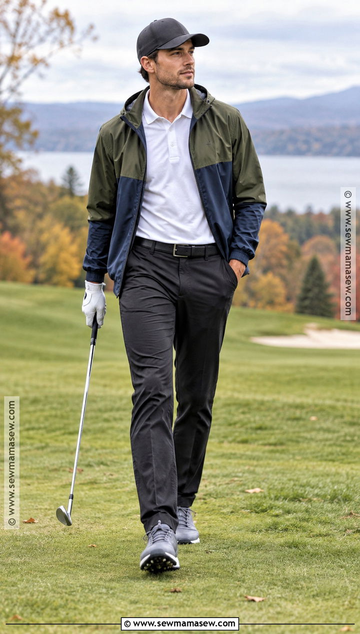Windbreaker Fall Golf Outfit - 20 fall golf outfits for men