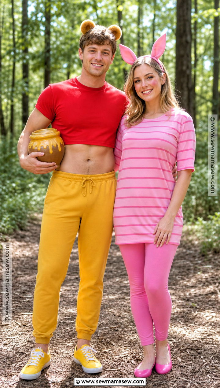 Winnie The Pooh And Piglet Couple Costume - 40 winnie the pooh costumes