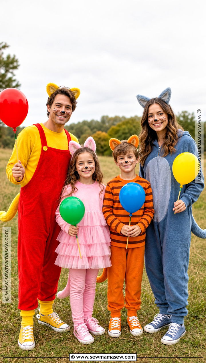 Winnie The Pooh Balloon Family Costume - 30 winnie the pooh family costumes