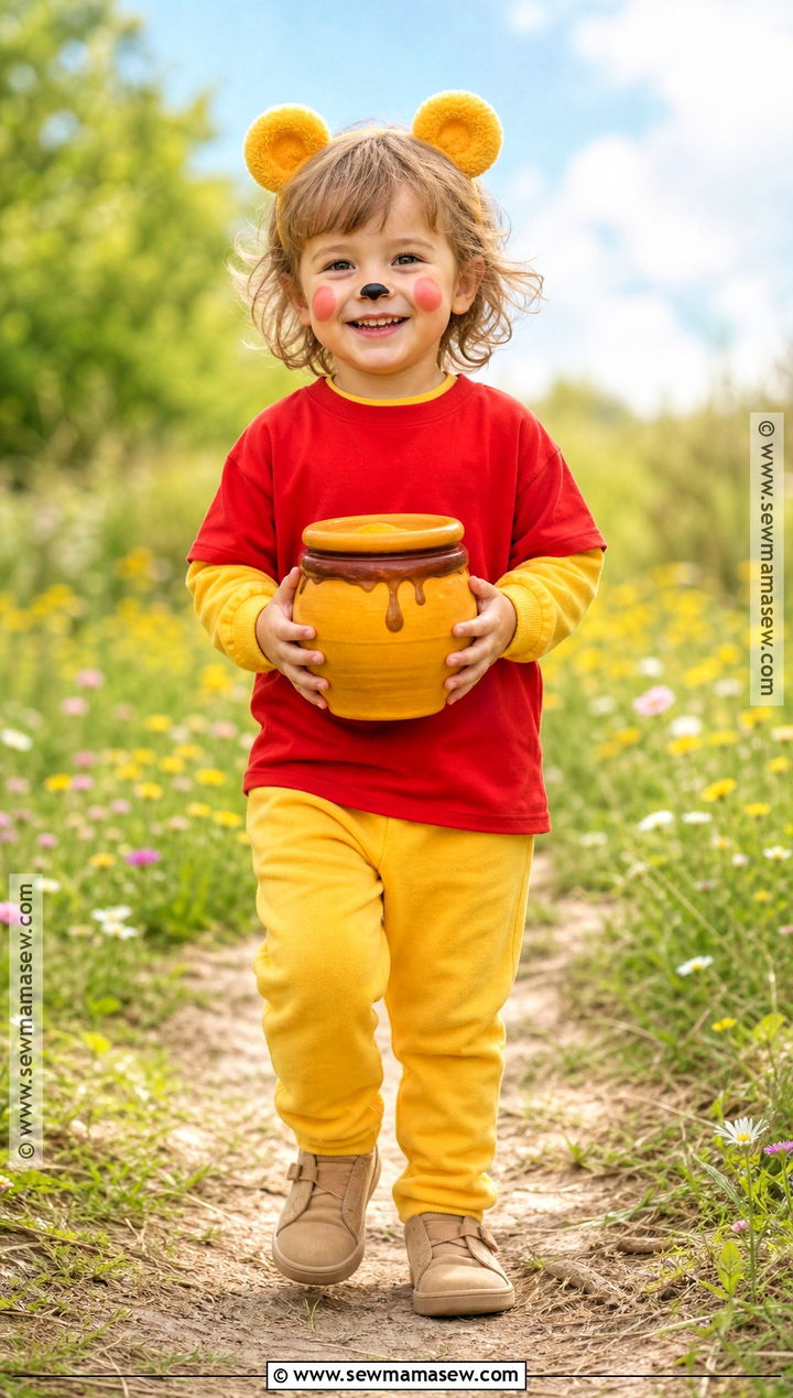 Winnie The Pooh Costume With Red Shirt - 40 book character costumes for kids
