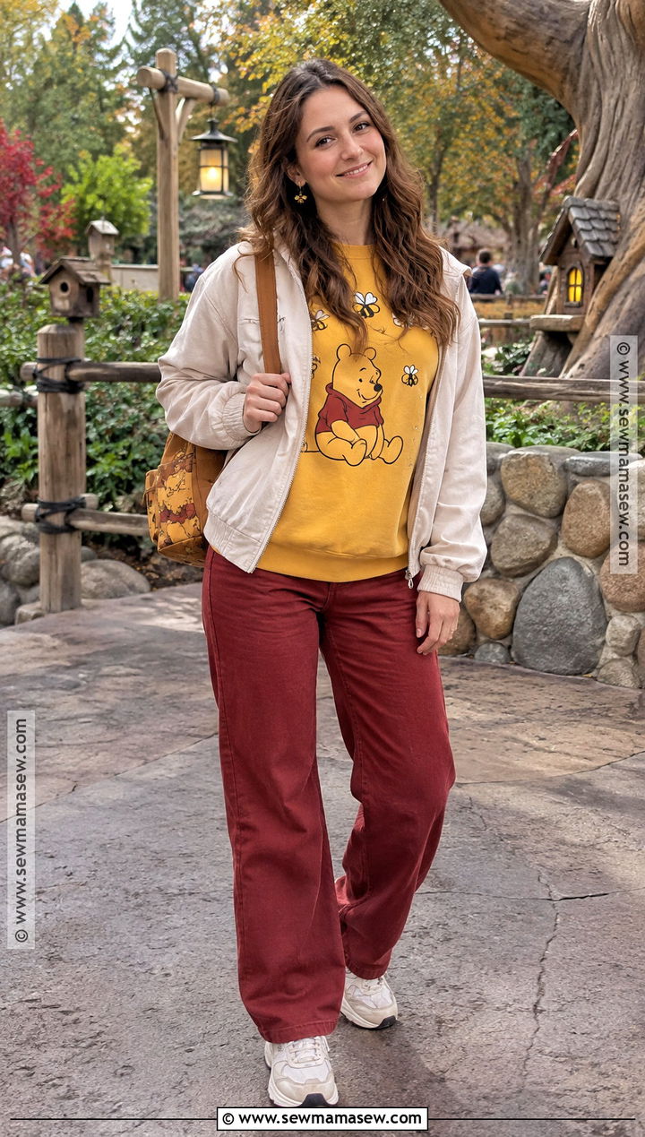 Winnie The Pooh Fall Outfit - 15 disney mom outfit fall ideas