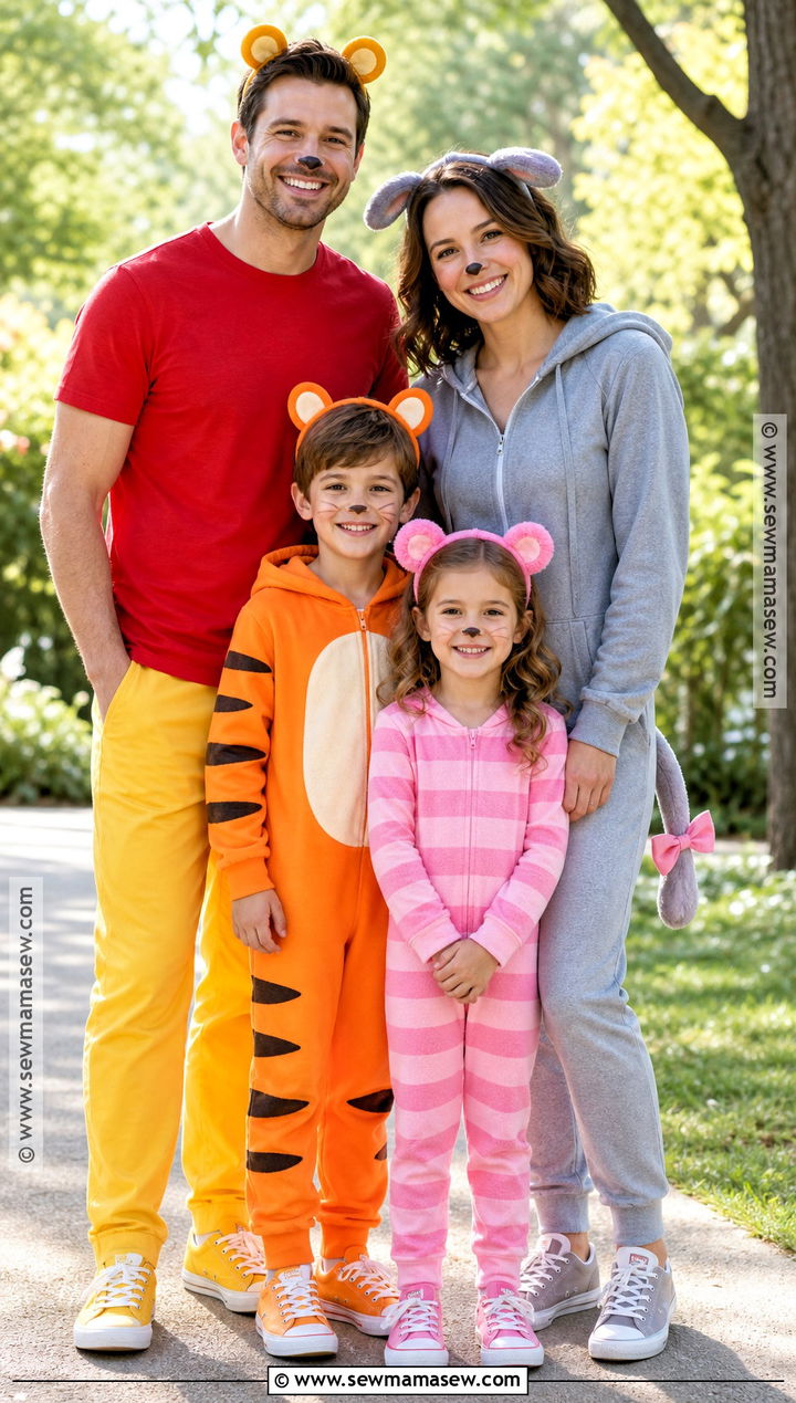 Winnie The Pooh Family Costume - 30 family costume ideas for 4