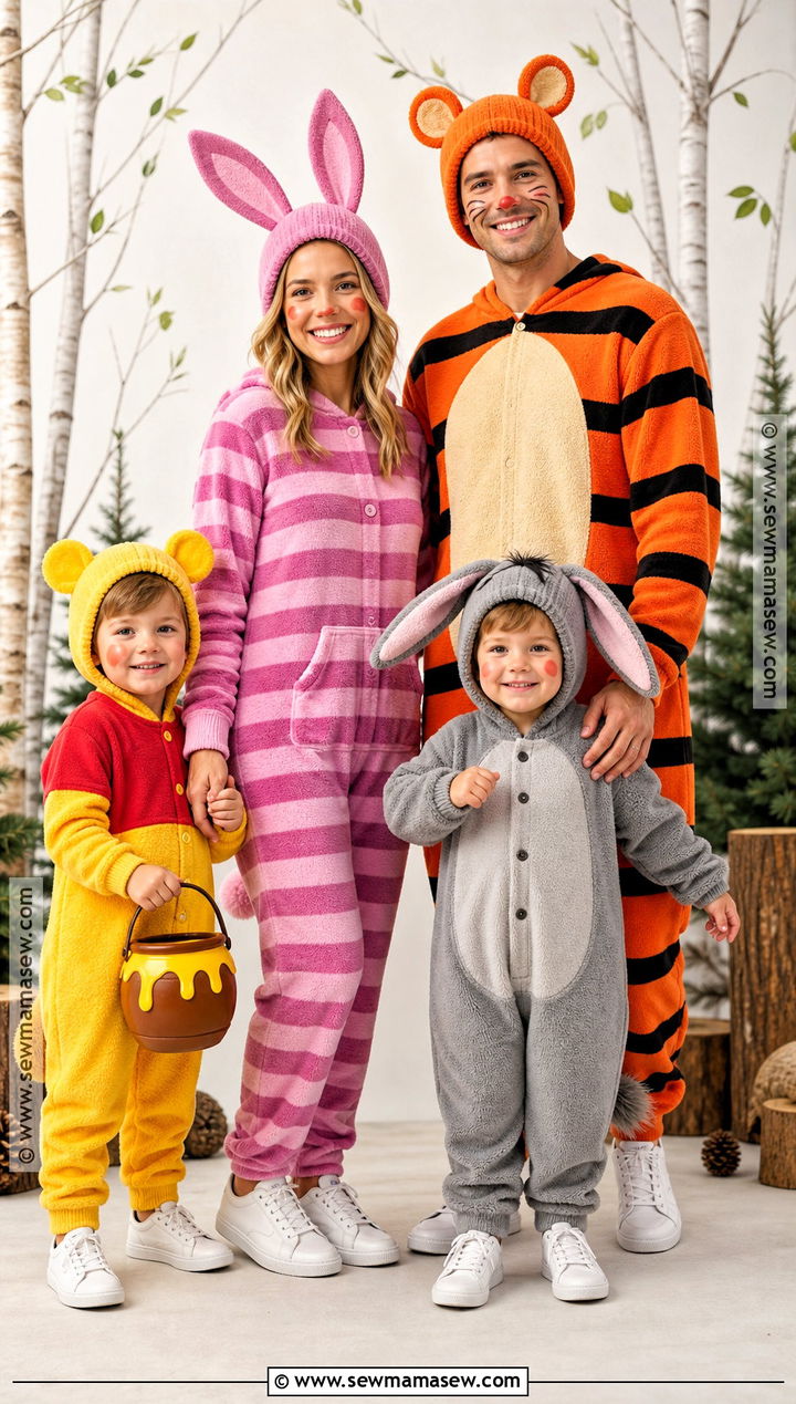 Winnie The Pooh Family Costume - 35 family halloween costume ideas